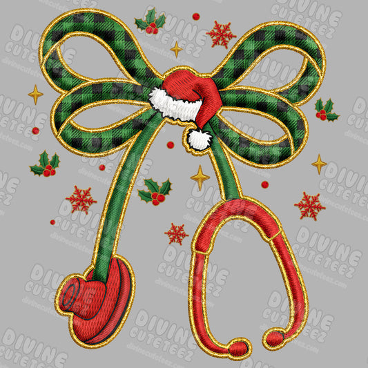 Christmas Stethoscope DTF Transfer