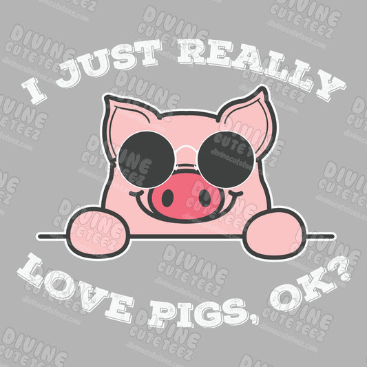 Really Love Pigs DTF Transfer