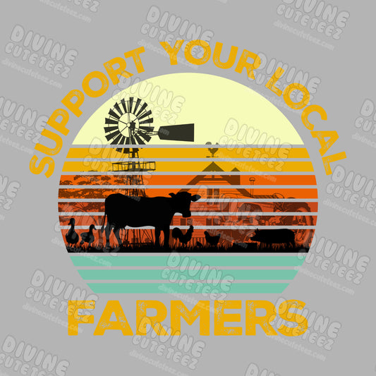 Support Your Local Farmer DTF Transfer