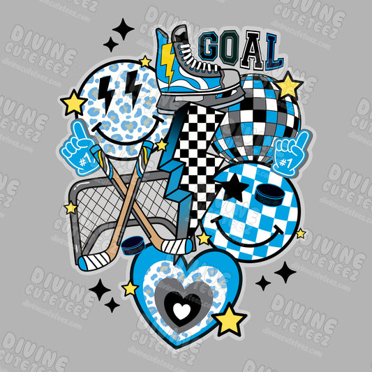 Hockey Goal Collage DTF Transfer