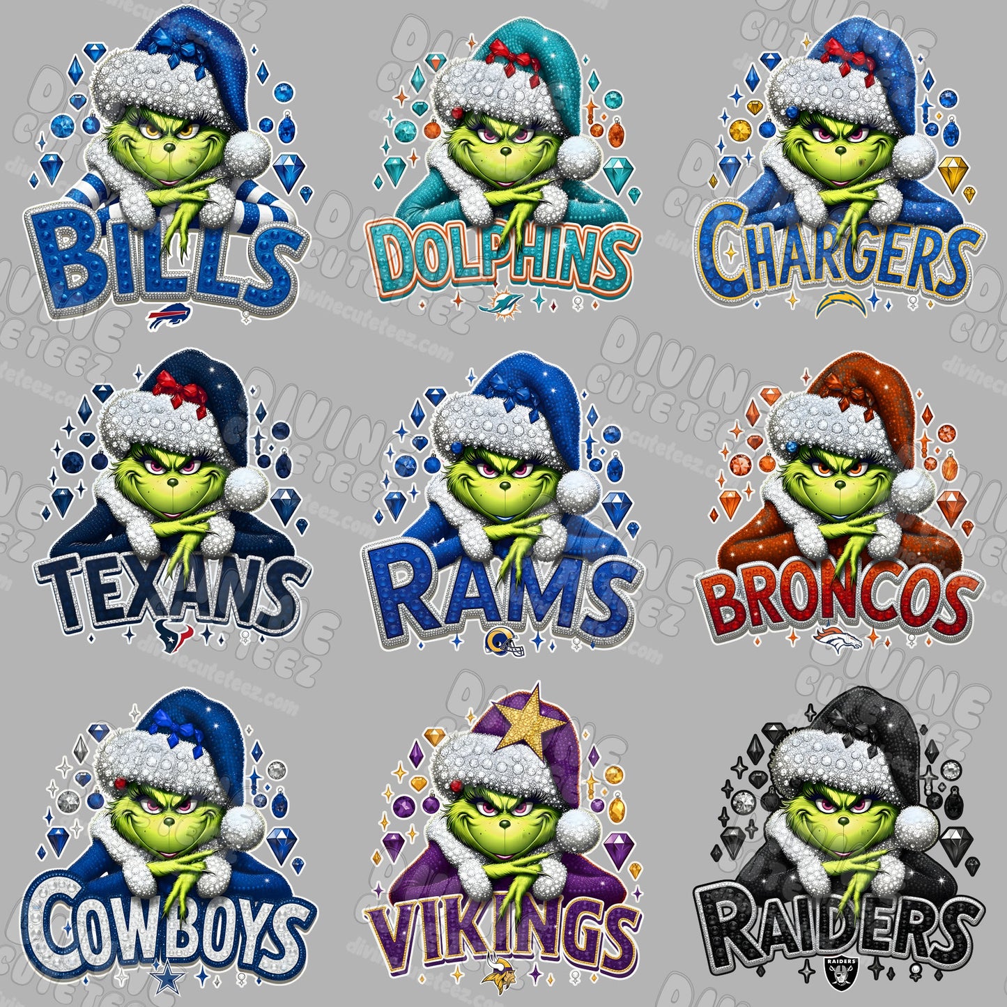 NFL Teams Grinch DTF Transfer