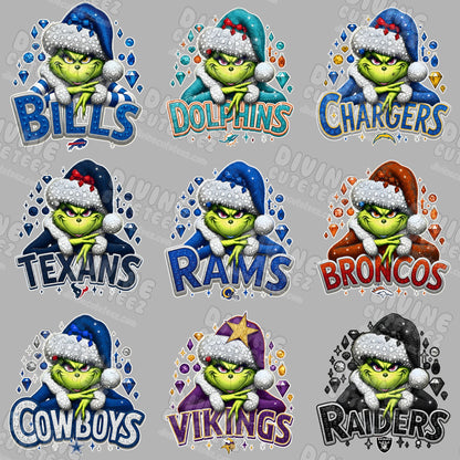 NFL Teams Grinch DTF Transfer