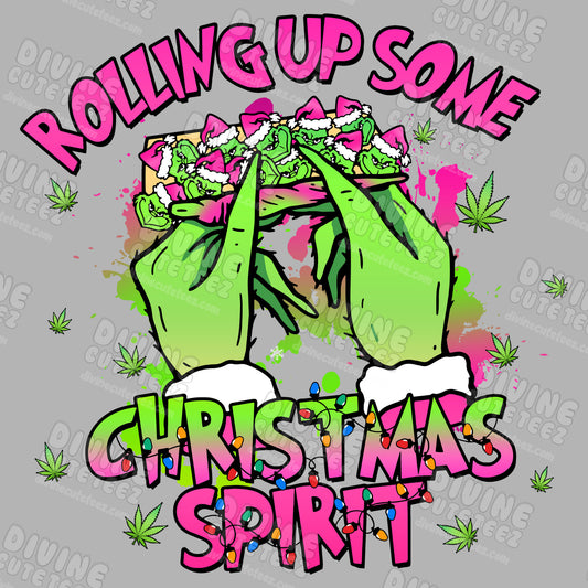 Rolling Green Christmas Spirit DTF Transfer