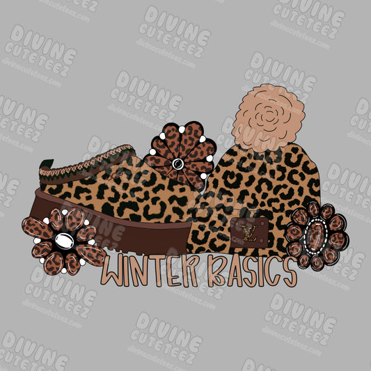 Cheetah Print Winter Basics DTF Transfer