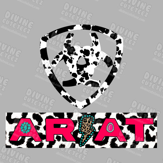 Western Cowprint Logo DTF Transfer