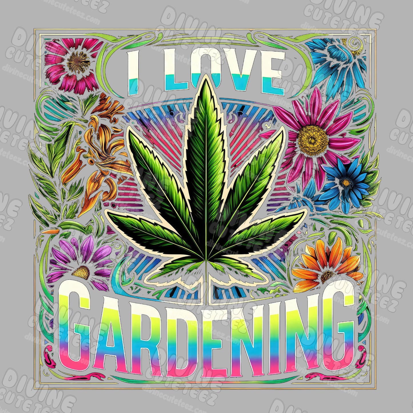 I Love Gardening DTF Transfer