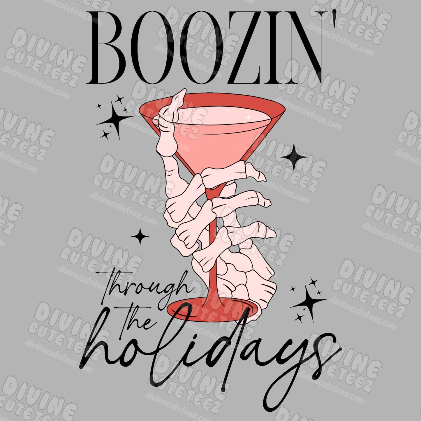 Boozin Holidays DTF Transfer