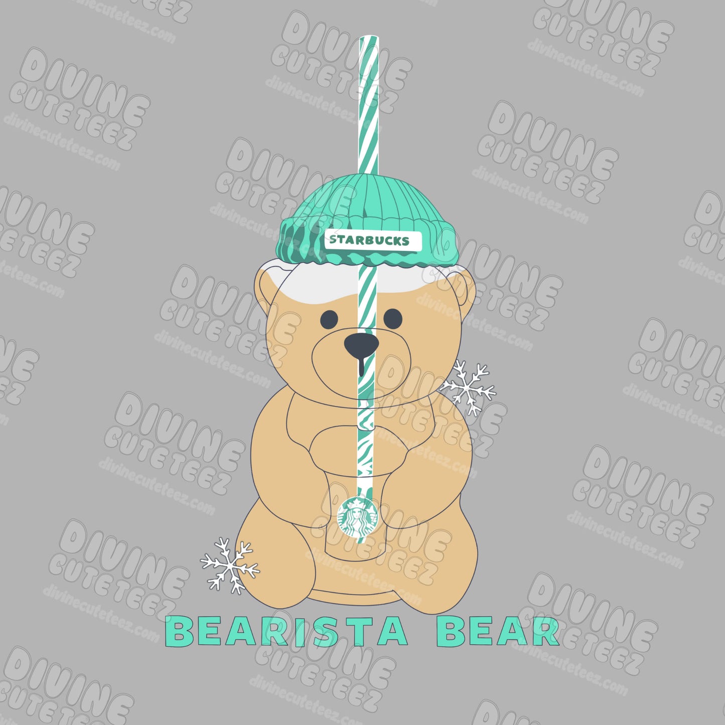 Barista Bear DTF Transfer