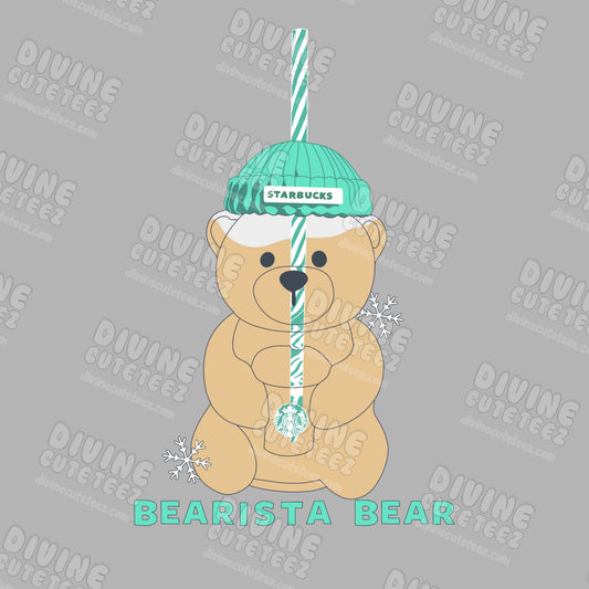 Barista Bear DTF Transfer