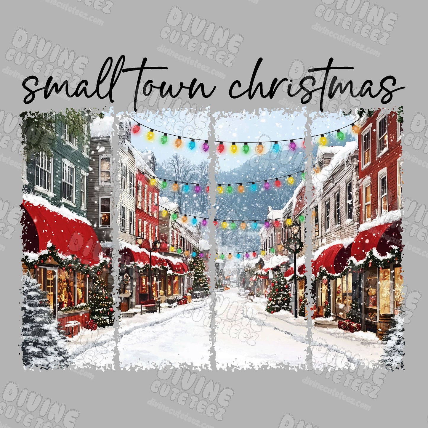 Small Town Christmas DTF Transfer