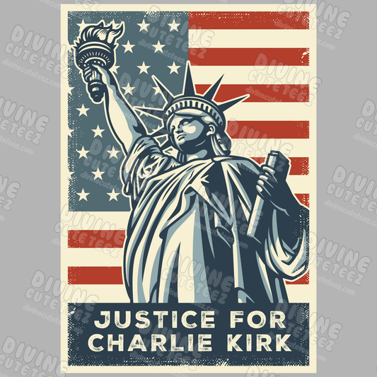 Justice For Charlie Kirk DTF Transfer