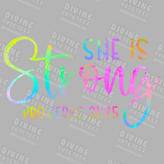 She Is Strong DTF Transfer