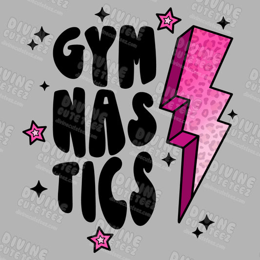 Gym Nas Tics Lightning Bolt DTF Transfer