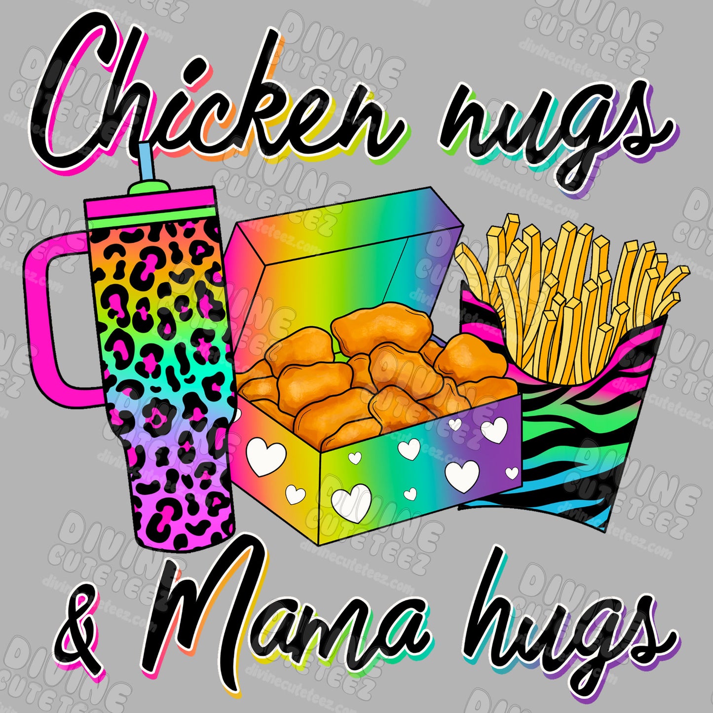 Chicken Nugs & Mama Hugs DTF Transfer