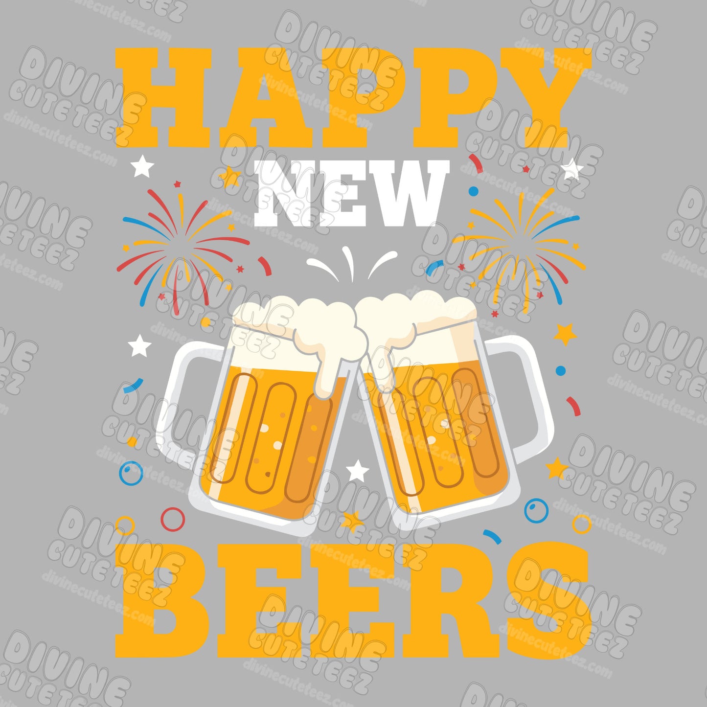 Happy New Beers DTF Transfer