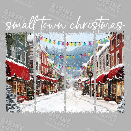 Small Town Christmas DTF Transfer
