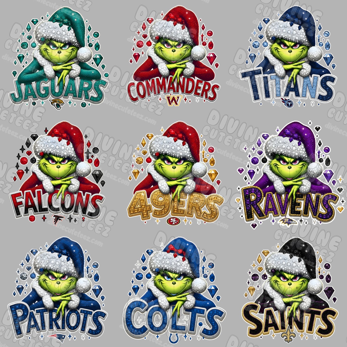 NFL Teams Grinch DTF Transfer