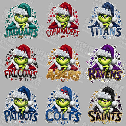 NFL Teams Grinch DTF Transfer