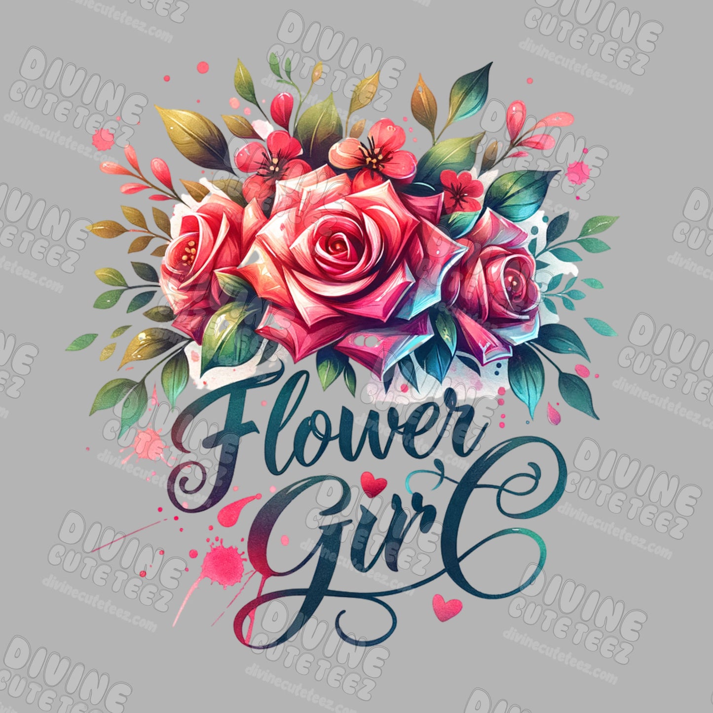 Flower Girl DTF Transfer