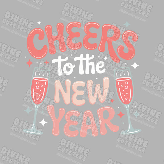 Cheers to the New Year DTF Transfer