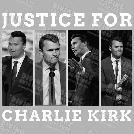 Justice For Charlie Kirk DTF Transfer