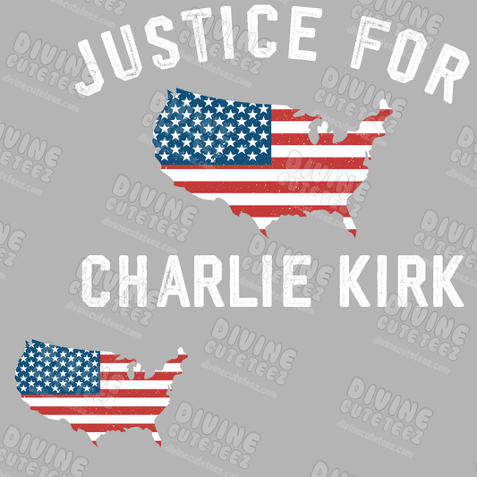 Justice For Charlie Kirk DTF Transfer Set