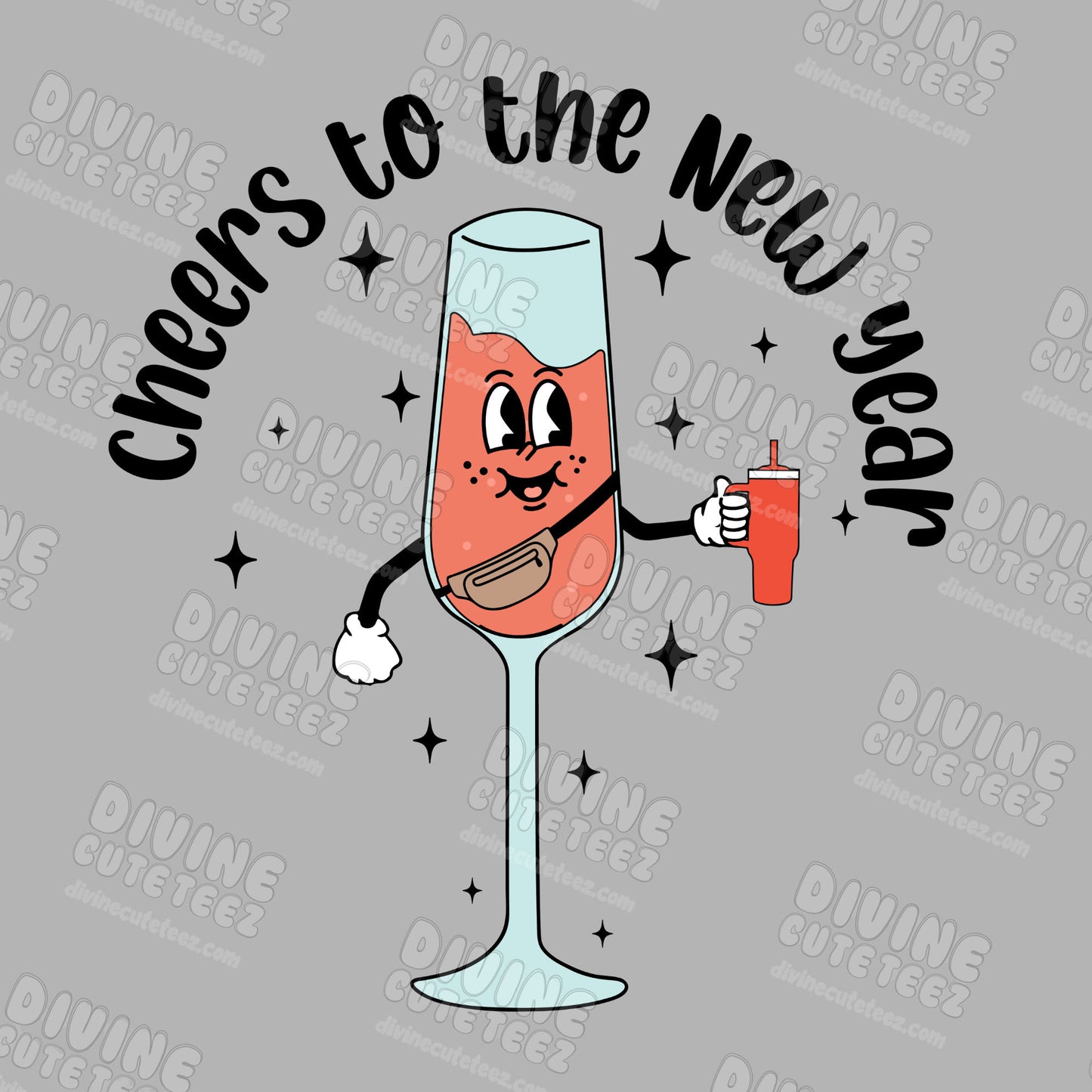 Cheers to the New Year DTF Transfer