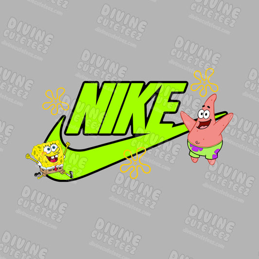 Sponge Cartoon Swoosh DTF Transfer