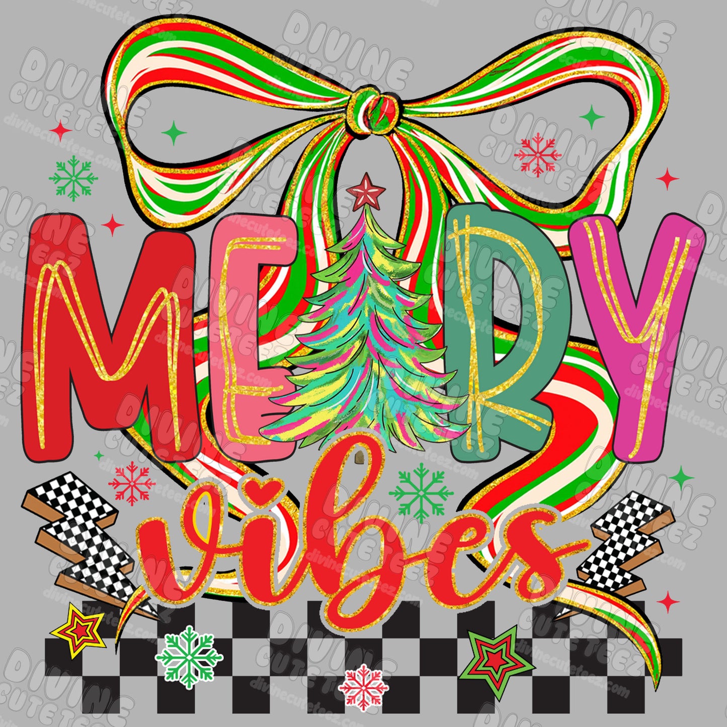 Merry Vibes DTF Transfer