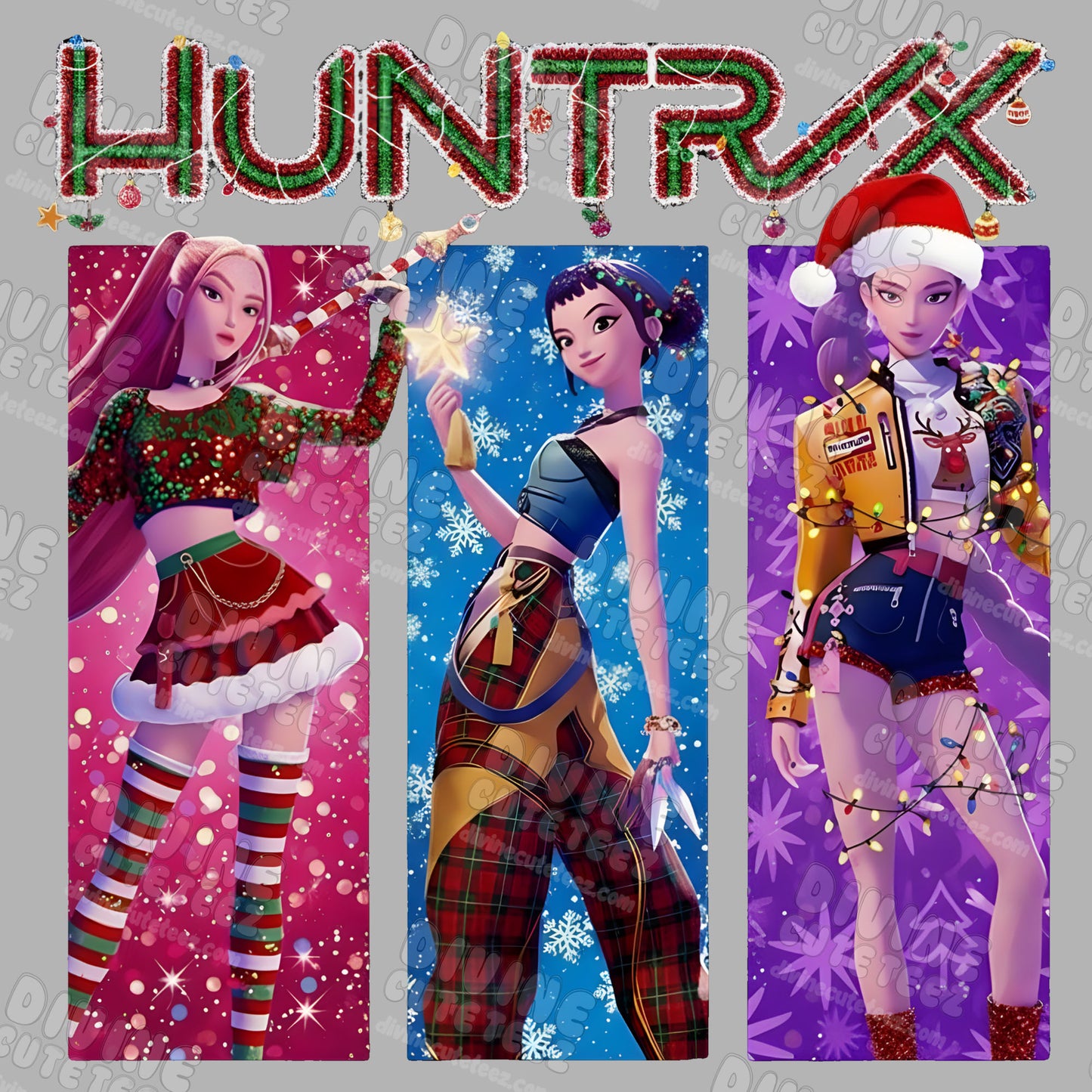 Huntrix Christmas DTF Transfer