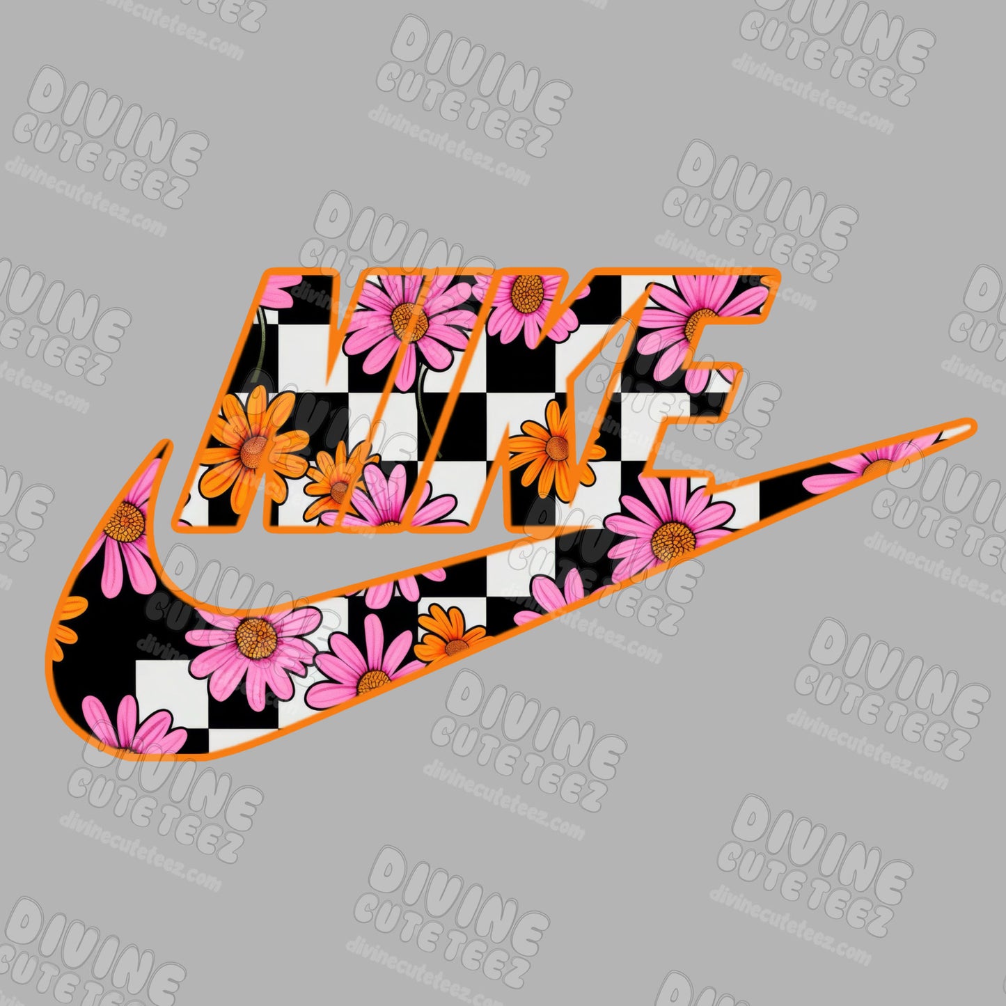 Floral Swoosh DTF Transfer