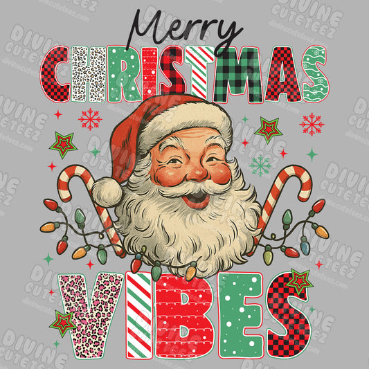 Merry Christmas Vibes DTF Transfer