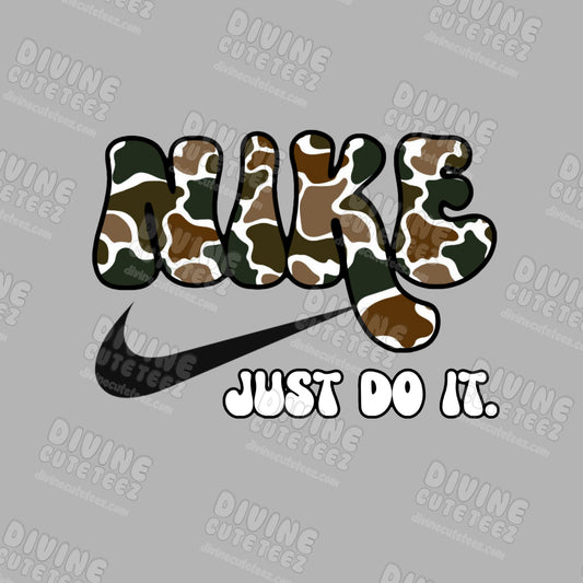 Camo Just Do It DTF Transfer