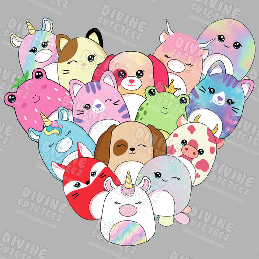 Stuffed Animal Heart DTF Transfer