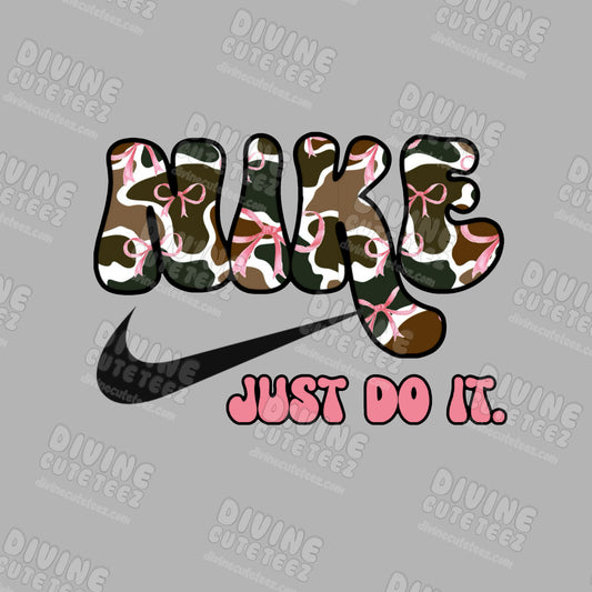 Camo Bows Just Do It DTF Transfer