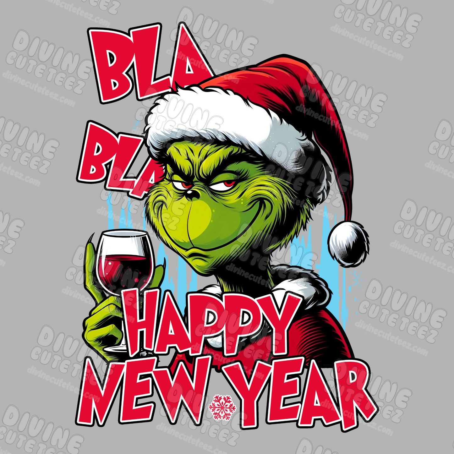 Bla Bla Happy New Year DTF Transfer