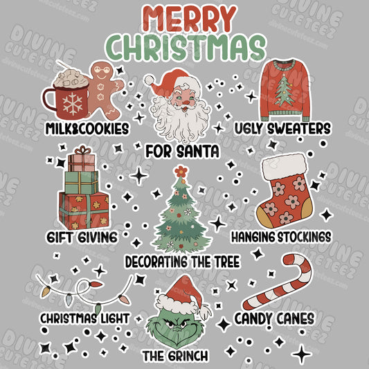 Merry Christmas DTF Transfer