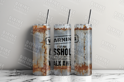 Warning Im An Asshole 20oz Sublimation Transfer