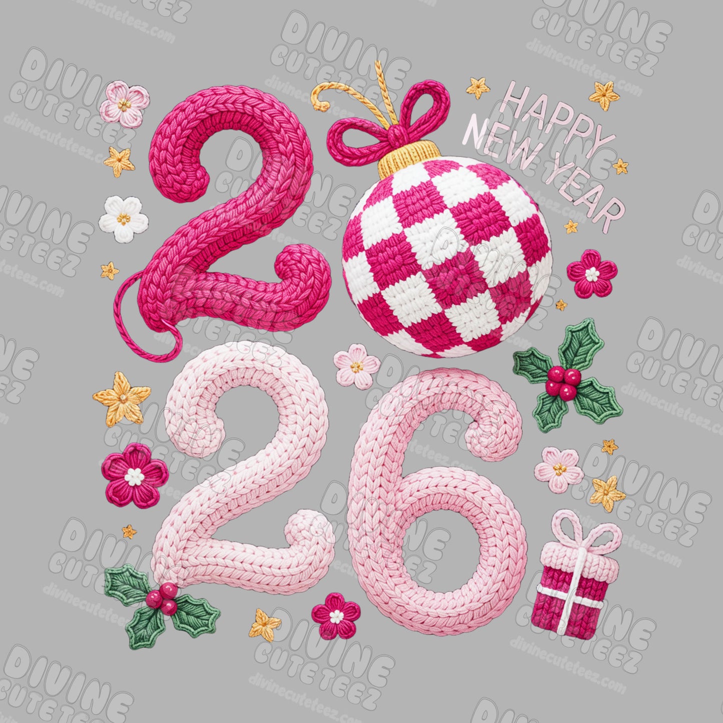 Pink 2026 DTF Transfer