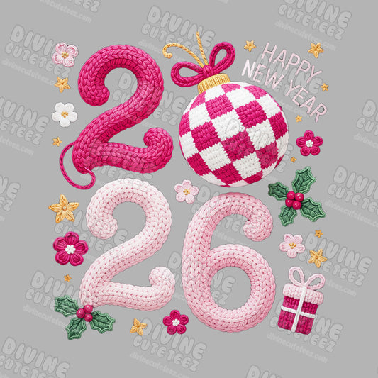 Pink 2026 DTF Transfer