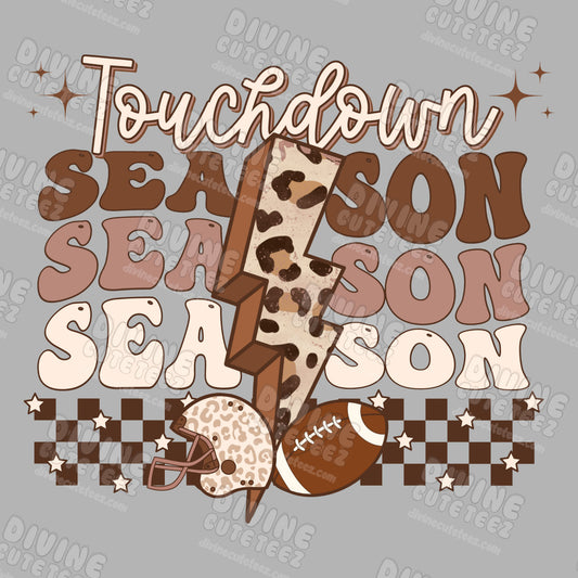 Checkered Touchdown Season DTF Transfer