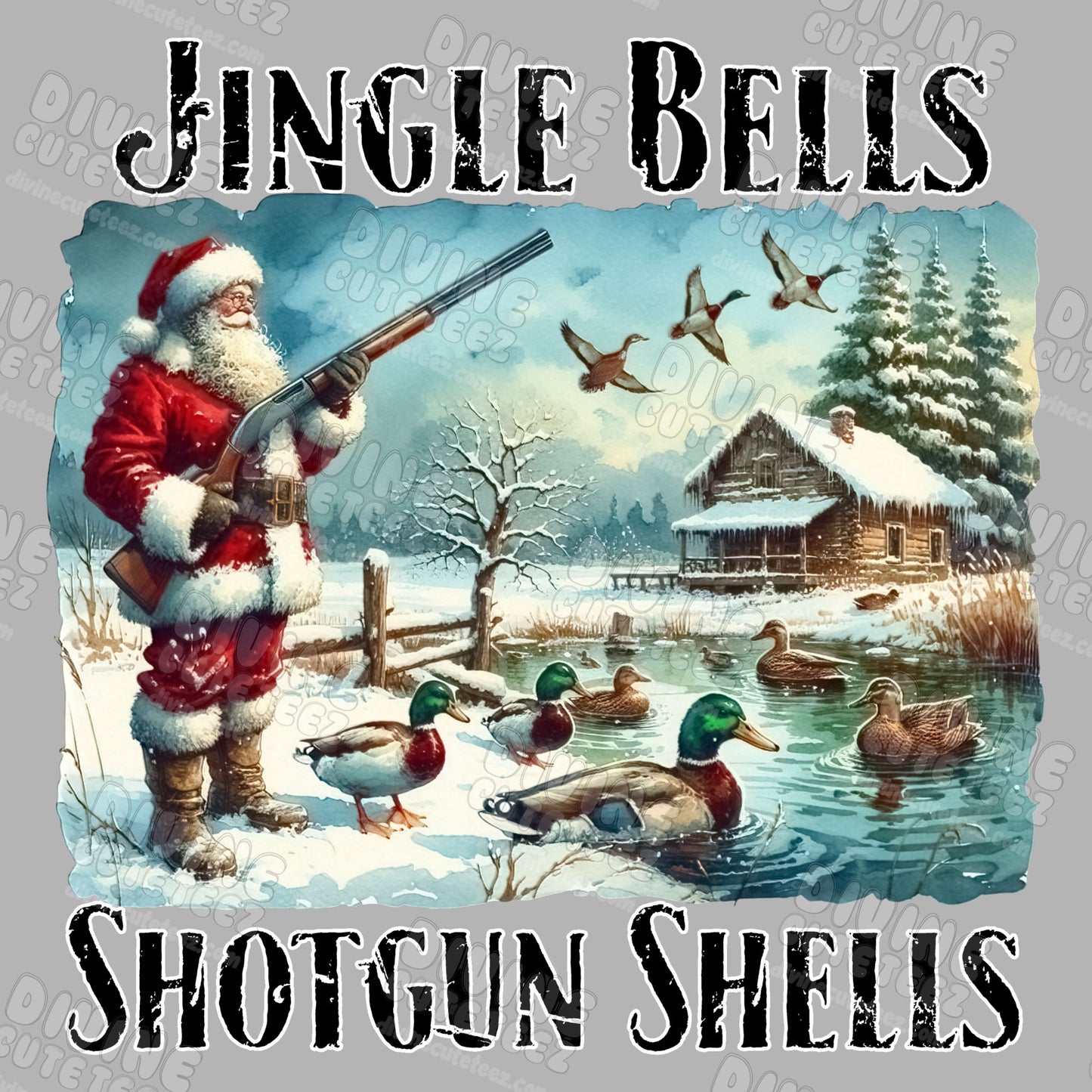 Jingle Bells Shotgun Shells DTF Transfer