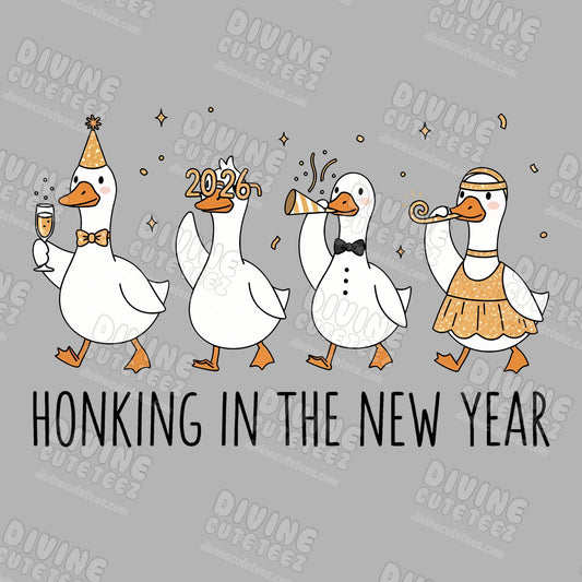 Honking in the New Year DTF Transfer