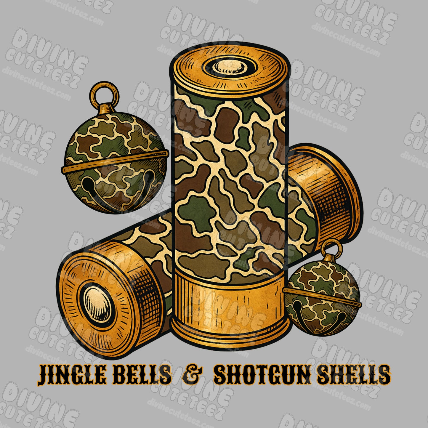 Jingle Bells Shotgun Shells DTF Transfer