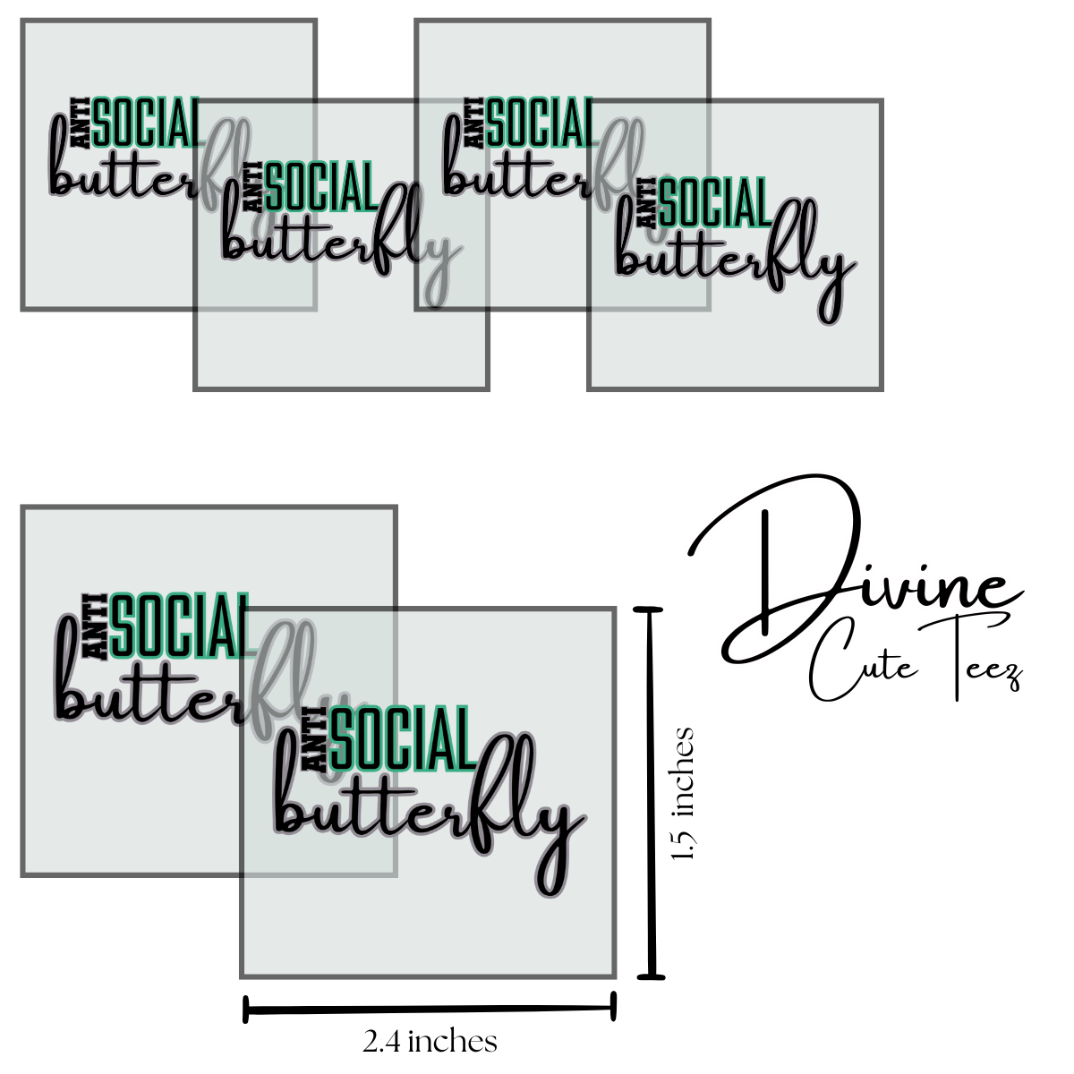 Antisocial Butterfly Decal