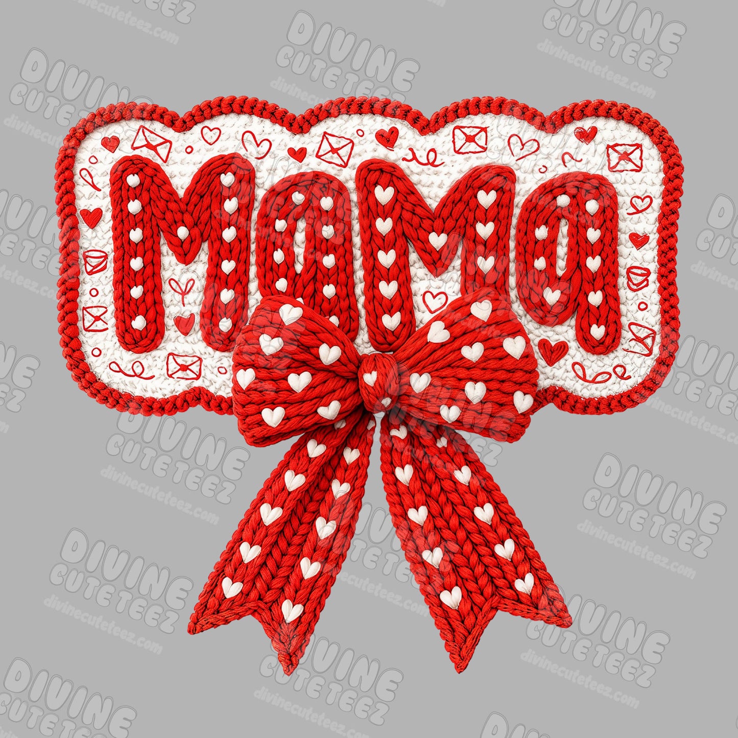 Valentine Crochet Mama DTF Transfer