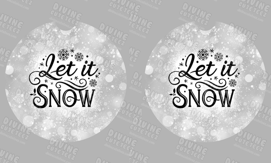 Let It Snow Sublimation Coaster Set