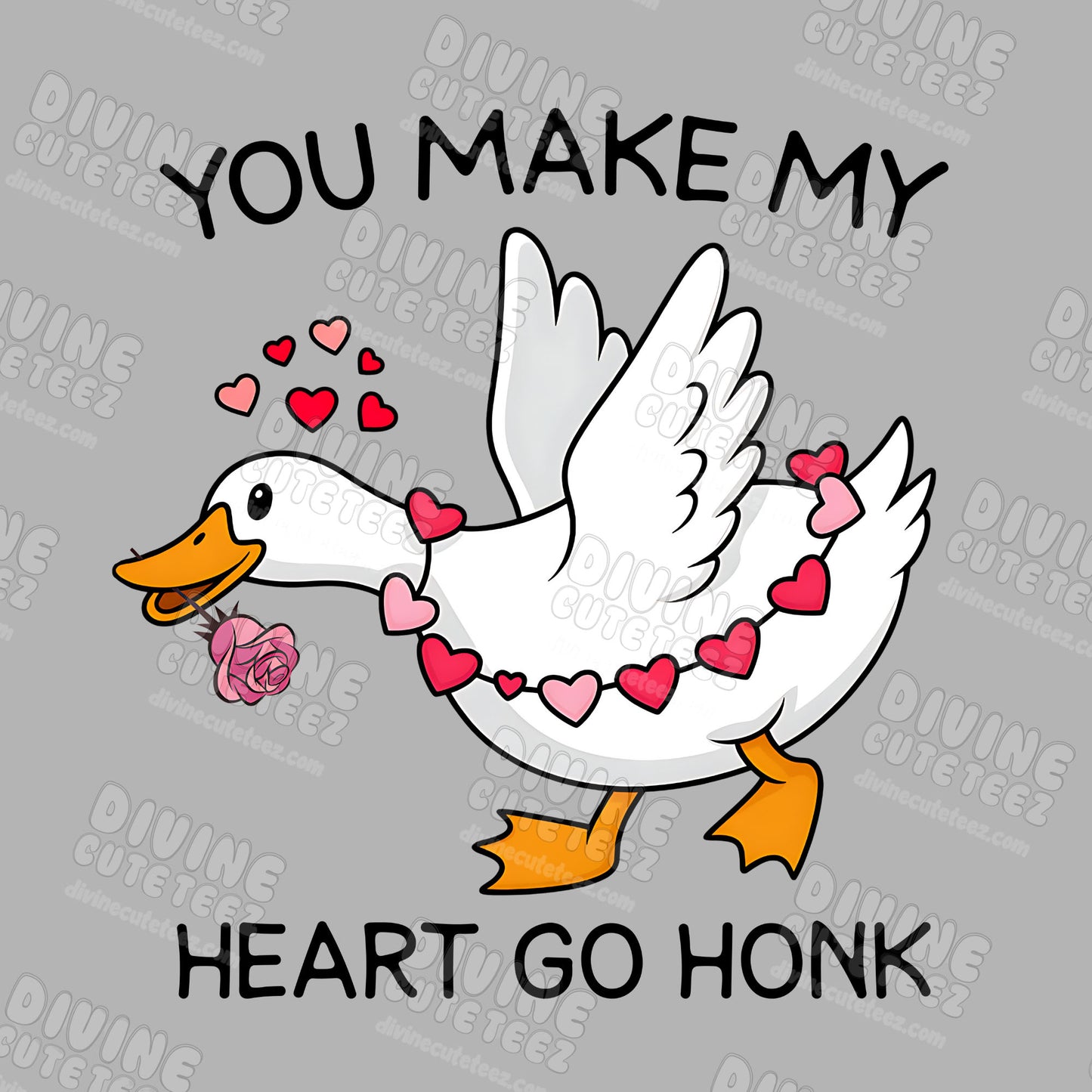 Heart Go Honk DTF Transfer