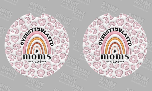 Overstimulated Mom Club Sublimation Coaster Set