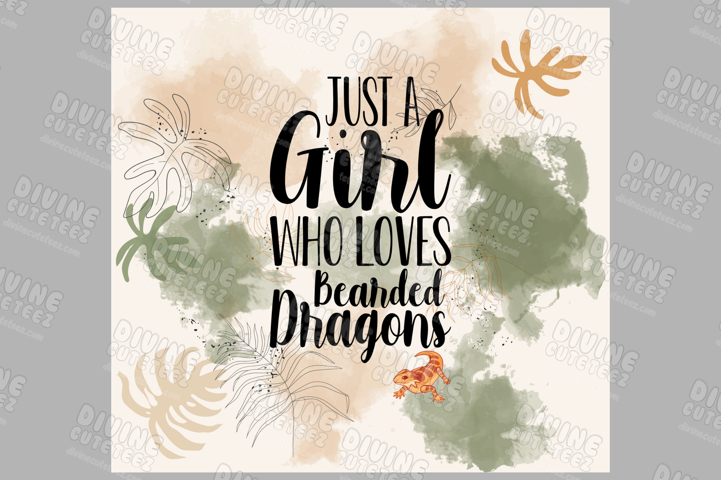 Just A Girl Who Loves Bearded Dragons 20oz Sublimation Transfer
